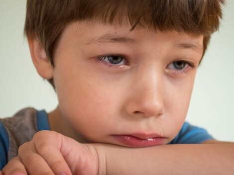 boy crying talent show